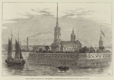 Église de la Citadelle, Saint-Pétersbourg, où le corps du défunt empereur était exposé - John Gilbert